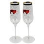 Champagneglas Golden Ink Hjärta, 2-pack