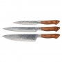 Akira Knife Set Brown Handle, 3 pieces