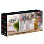 Square Highballglas + Sugrör 44,5cl 4-pack