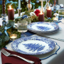 Blue Italian Christmas Tallerken, Ø 27cm