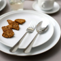 Atelier kaffekopp med fat, 4-pack
