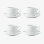 Atelier kaffekopp med fat, 4-pack