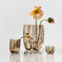 Crackle Vase Taupe, 12cm