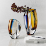 Mirage Vase Blau/Bernstein, H 21cm