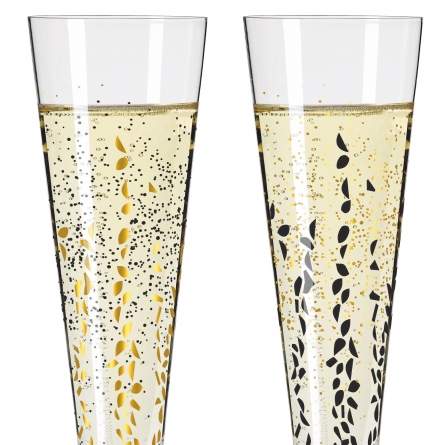 Goldnacht Champagne Glass Goldflake 20cl, 2-pack