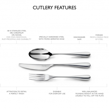Arden Cutlery Set, 84 pieces
