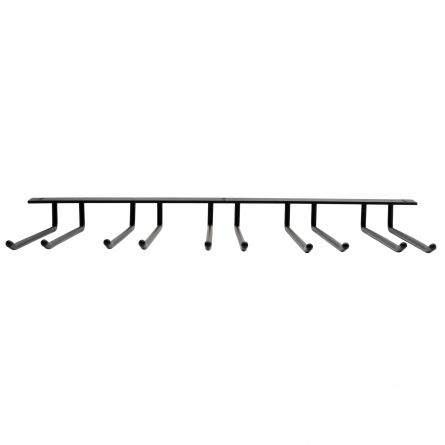 Glass Rack 20 Glasses, Black w Ceiling Mount