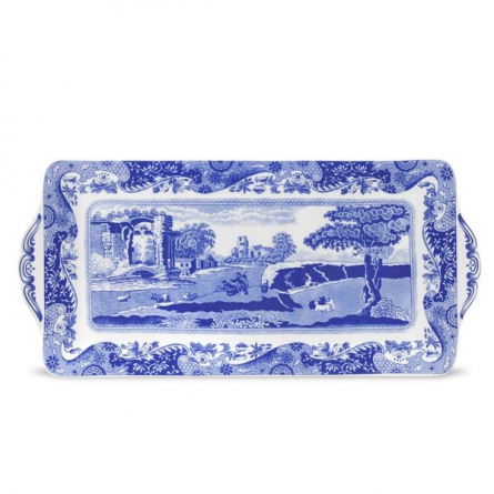Blue Italian Sandwich plate 33cm