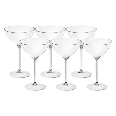 Plastic Champagne Coupe Glass 30cl, 6-pack