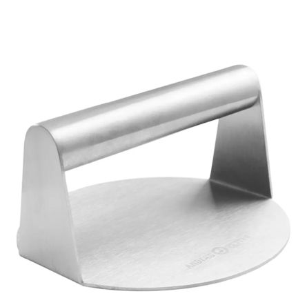 Steel Essentials Hamburger Press, Brushed Steel