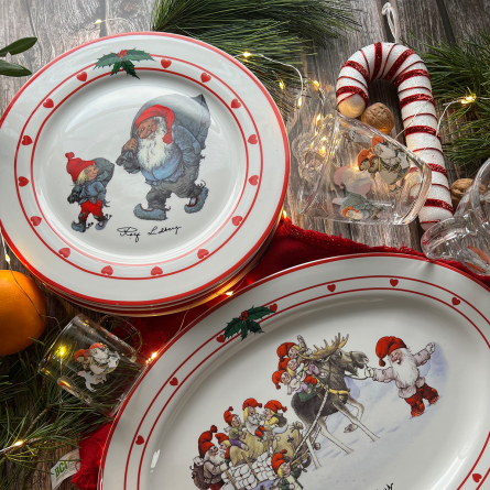 Juleservice Dyb tallerken &Oslash; 21,5 cm