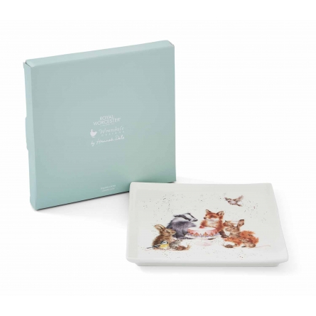 Woodland Party Square Plate, 18x18 cm