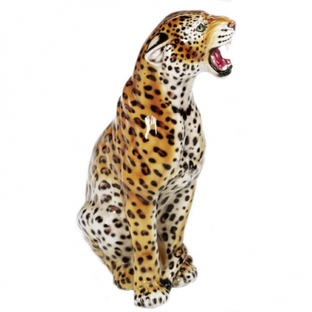 Leopard porcelænsfigur 86 cm