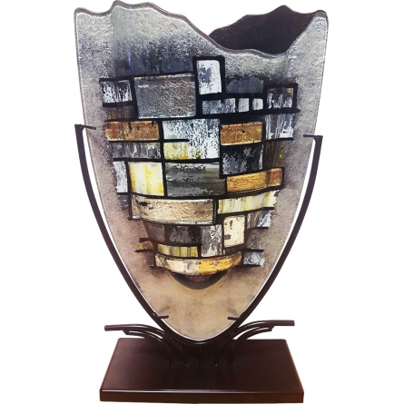 Glass vase Stonewall with Stand H 47.5 cm