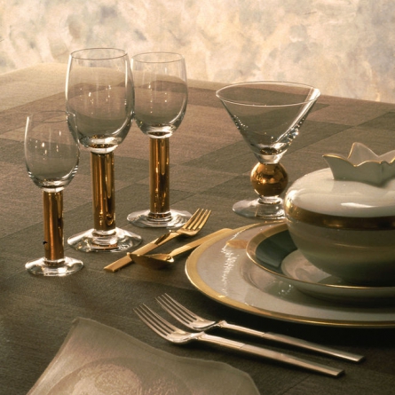 Nobel Champagne bowl coupe 23 cl, Gold