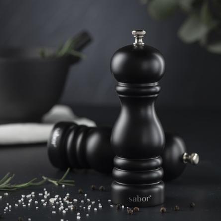 Salz- und Pfefferstreuer-Set, matt schwarz