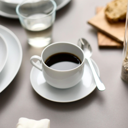 Atelier kaffekopp med fat, 4-pack