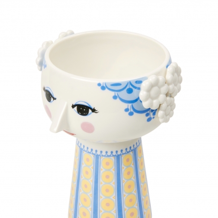 Eva Vase Blue, H 18,5cm