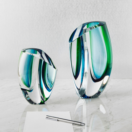 Mirage vase Gr&uuml;n/Blau, H 21cm