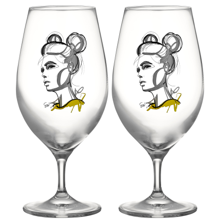 All About You Beer Glass Cheers To You 40cl, 2-pack