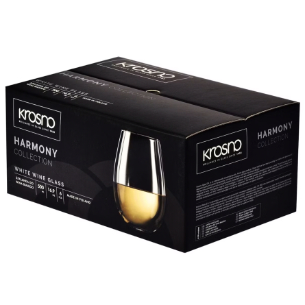 Harmony Stemless Vitvinsglas 55cl, 6-pack