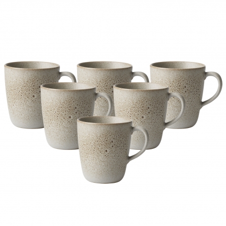 Raw Beige Sand Thermos Mug w Handle 35cl, 6-pack