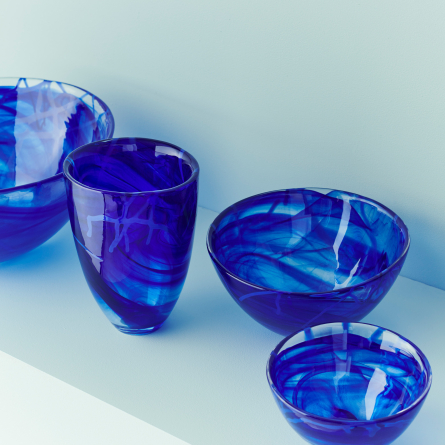 Contrast Vase Blue, H 20cm