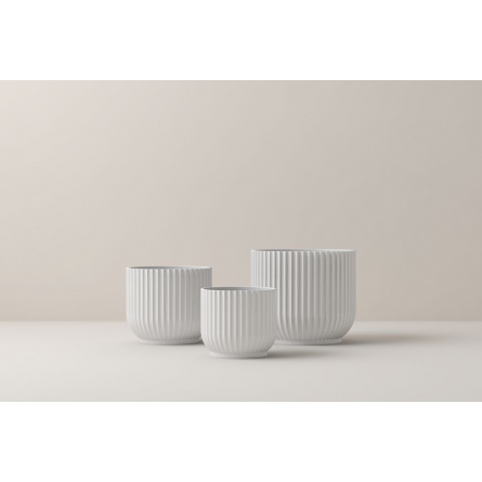 Lyngby Flower Pot White, H 13cm