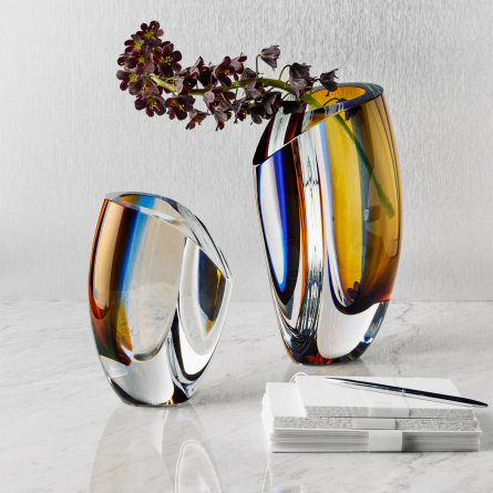 Mirage Vase Blue/Amber, H 31cm