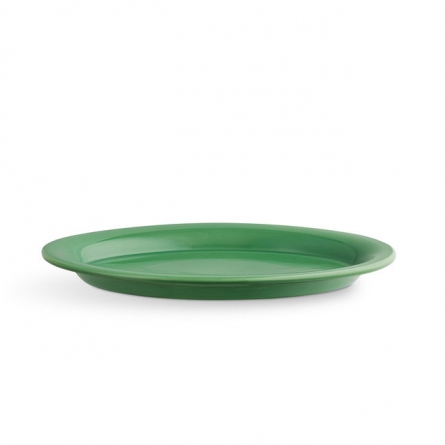 Ursula Oval plate 22x16 cm Mörkgrön