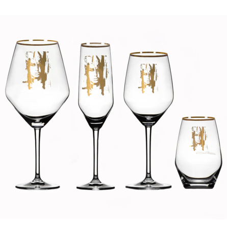 Wild Woman Gold Wine Glass, 75cl