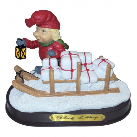 Santa Claus with sleigh H 7 cm