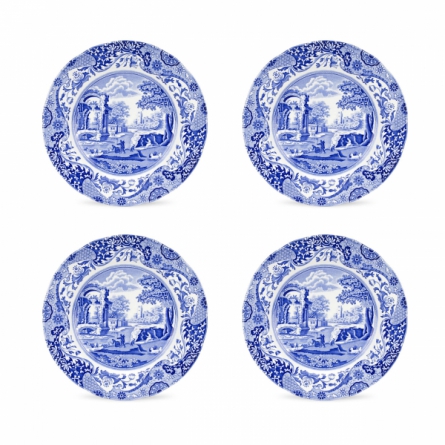 Blue Italian plate 19cm, 4-pack