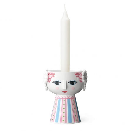 Eva Candlestick H9.5 cm pink