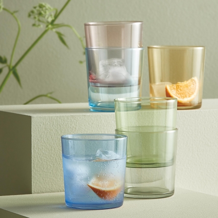 Water glass 34.5 cl Mixed Colors 6-pack