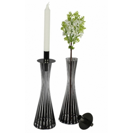 Kerzenständer/Vas Twist schwarz