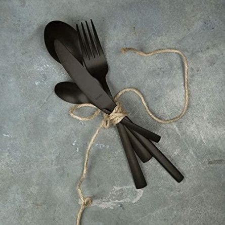 Manille Vintage Black Cutlery Set, 16 Pieces