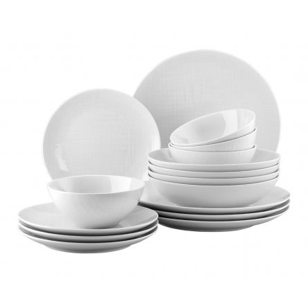 Mesh White Set, 16-Pieces