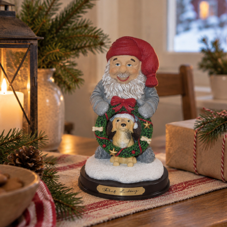 Tomte & Hund 17 cm &ndash; Julfigur