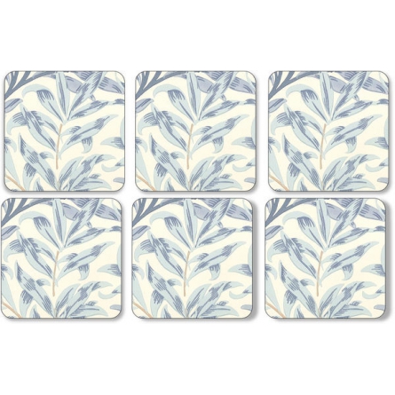 Willow Bough Blue Coasters, 6-pack