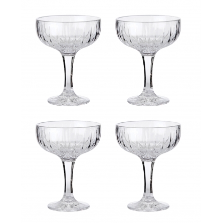 Relief Champagne Glass Coupe 25cl, 4-pack