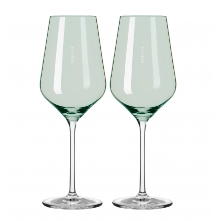 Green Fjordlicht White Wine glas 38cl, 2-pack