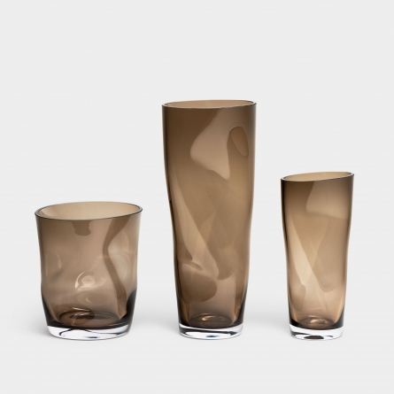 Squeeze Vase Smokey Brown, 18cm