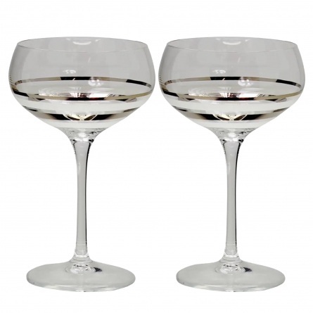 Versailles Champagne Coupe Silver, 2-pack