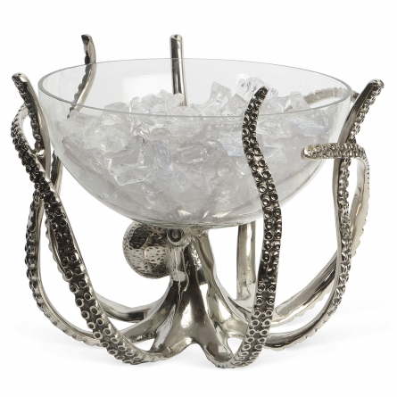 Wine cooler Octupus stand and glass bowl