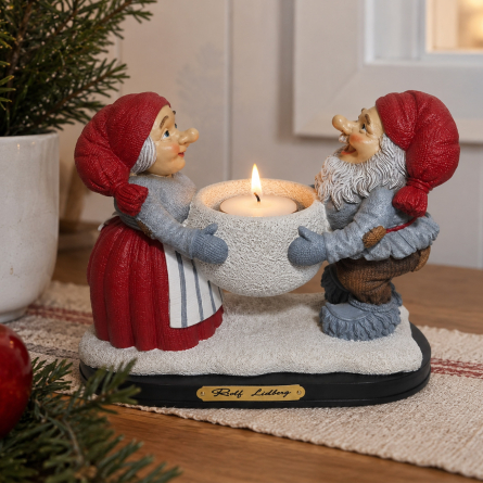 Tomtepar Ljuslykta H 15cm - Julfigur