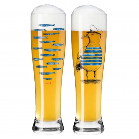 Wheat Beer glass Brauchzeit 65cl, 2-pack