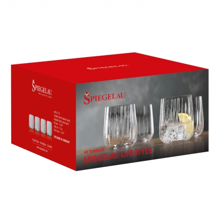 LifeStyle Tumbler Glass 34cl, 4-pack