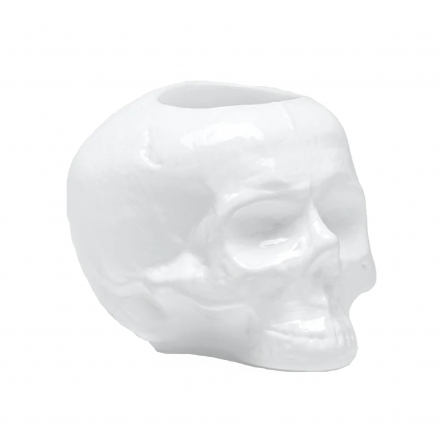 Still Life Skull Votive, White