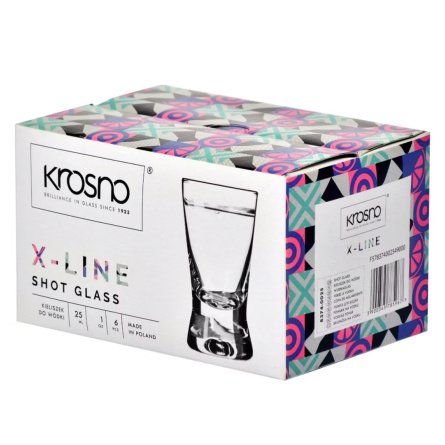 X-Line Shot Glass 2,5 cl, 6-pack